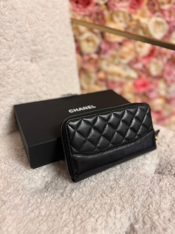 Chanel Zipper Wallet Large Black