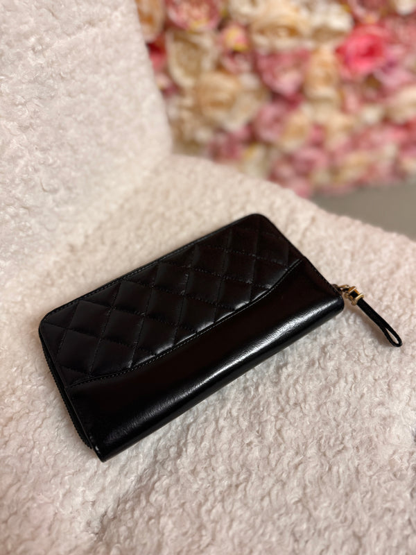 Chanel Zipper Wallet Large Black