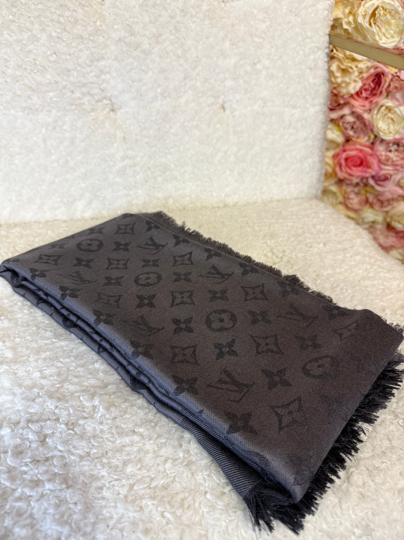 Louis Vuitton Monogram Scarf Grey