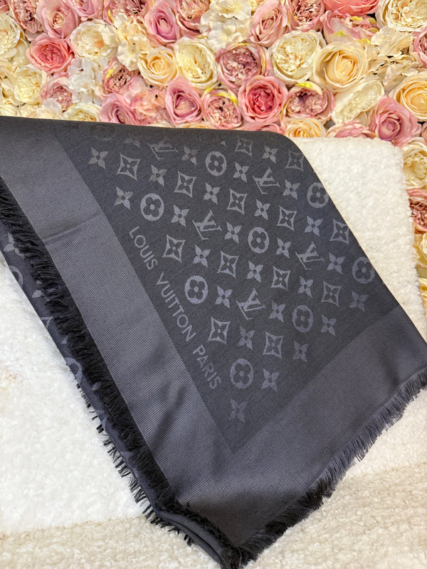 Louis Vuitton Monogram Scarf Grey