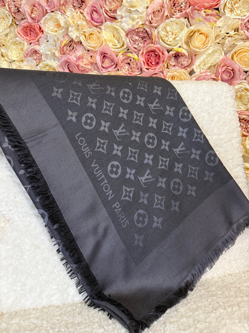 Louis Vuitton Monogram Scarf Grey