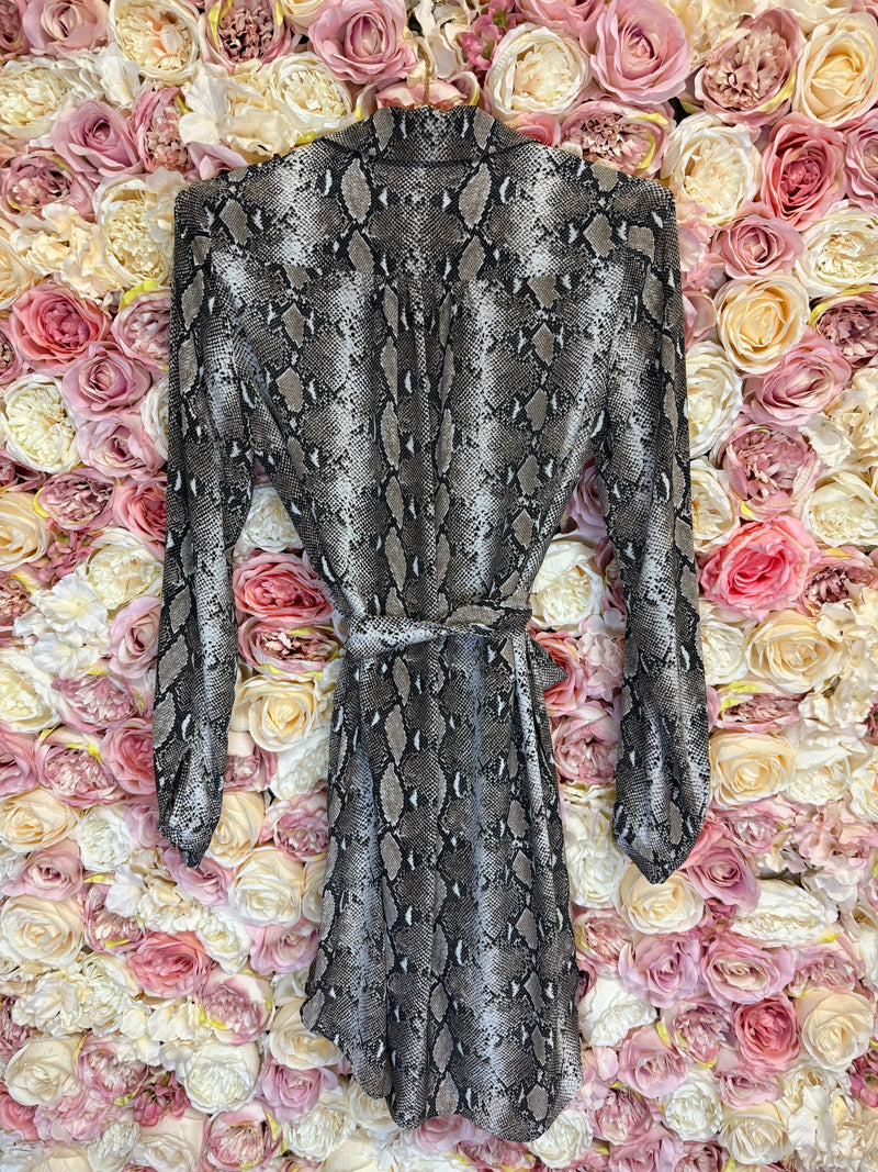 Diane von Furstenberg Snake Print Dress Brown Multi Sz. XS