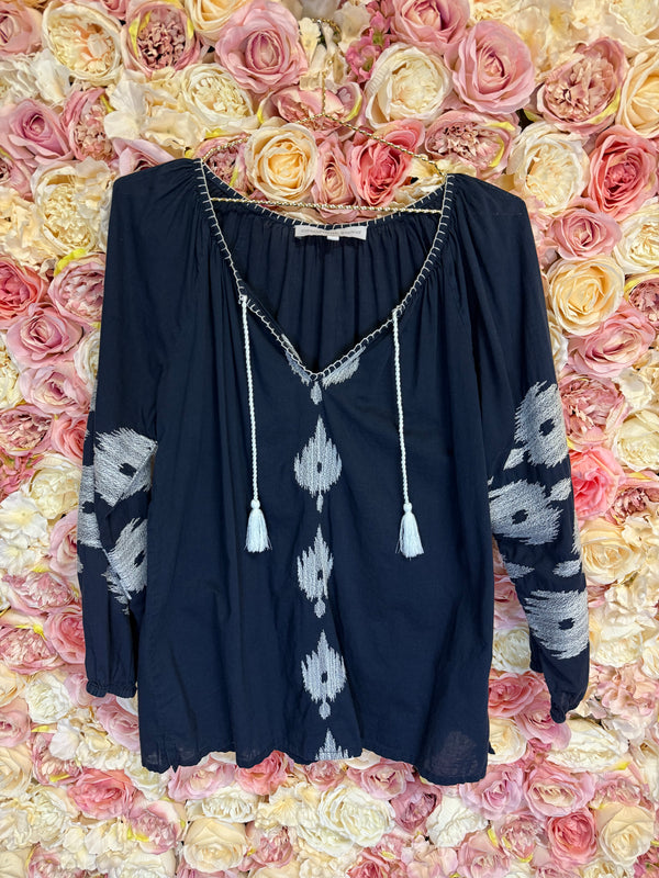 Christophe Sauvat Blouse Blue Sz. S