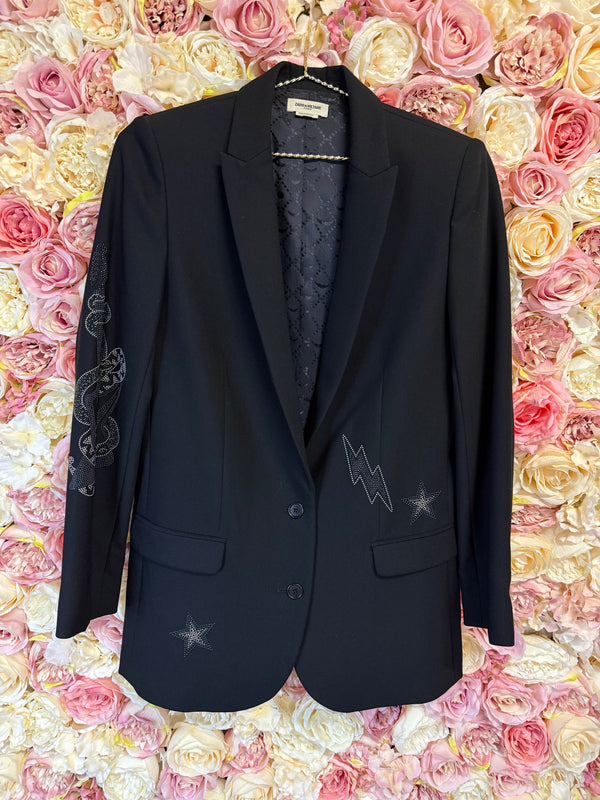 Zadig & Voltaire Blazer Black Sz. 34 DE