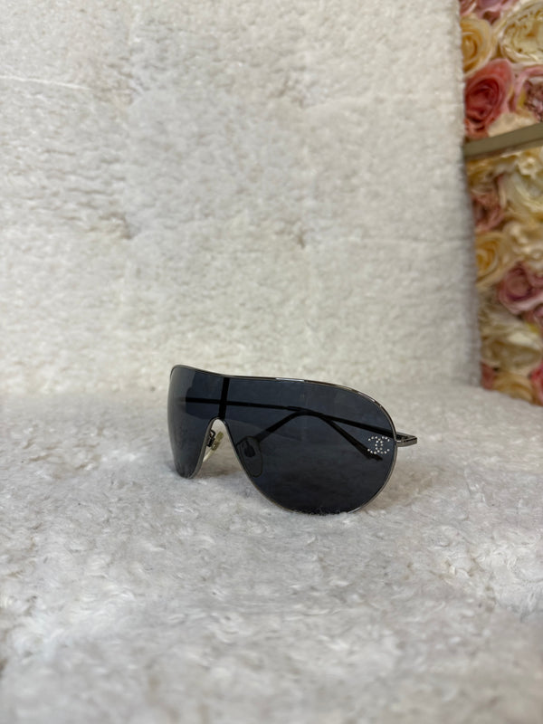 Chanel Sunglasses Grey Blue