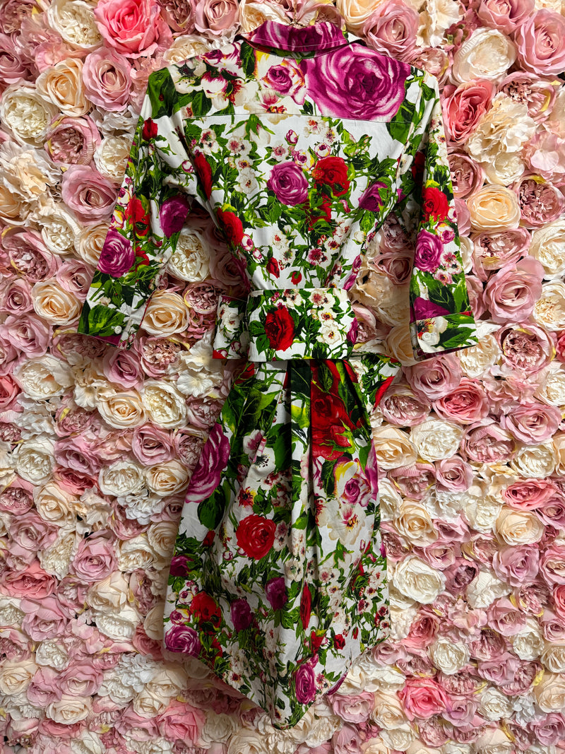 Samantha Sung Cotton Dress Floral Multi