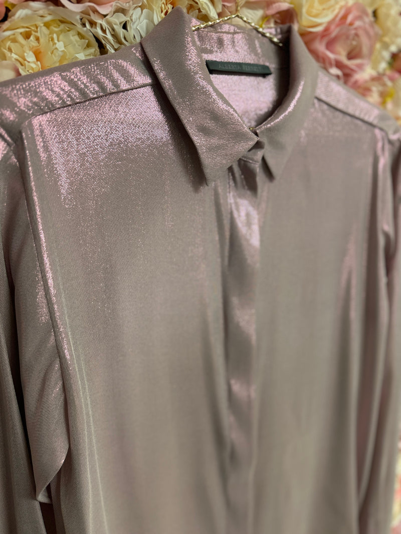 Alberta Ferretti Blouse Light Pink Metallic