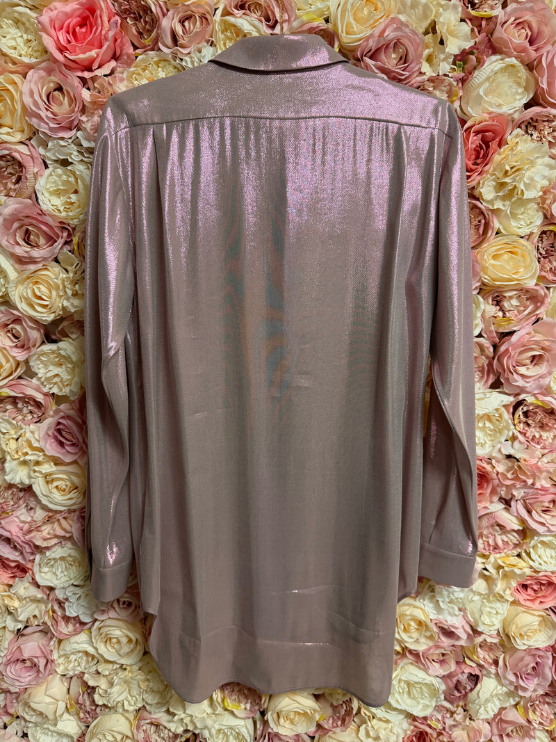 Alberta Ferretti Blouse Light Pink Metallic