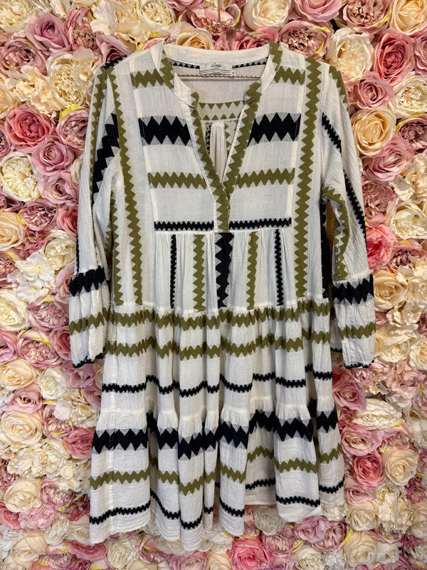 Devotion Dress White Multi Sz. S