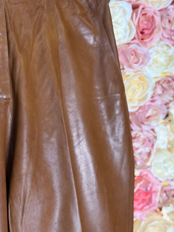Arma Leather Pants Cognac Sz. 40 DE