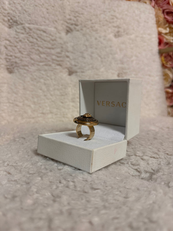 Versace Ring Medusa Gold Black