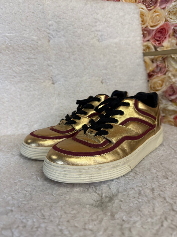 Chanel Gold Sneakers