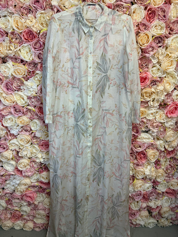 Dahlia Bianca Light Coat Cream Multi Sz. M/L