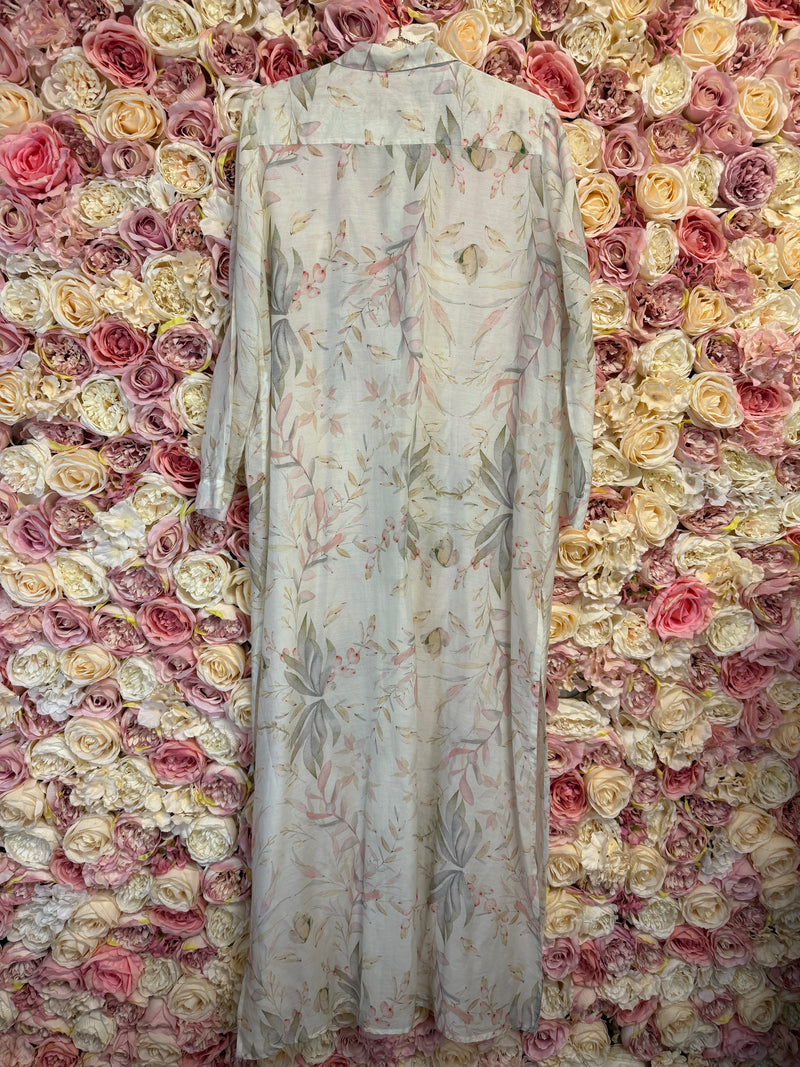 Dahlia Bianca Light Coat Cream Multi Sz. M/L