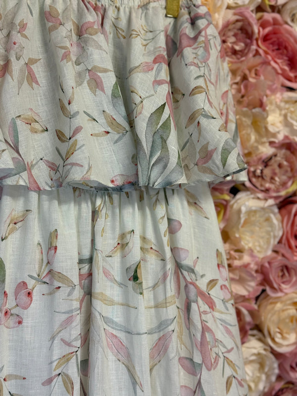 Dahlia Bianca Dress Cream Multi Sz. S/M