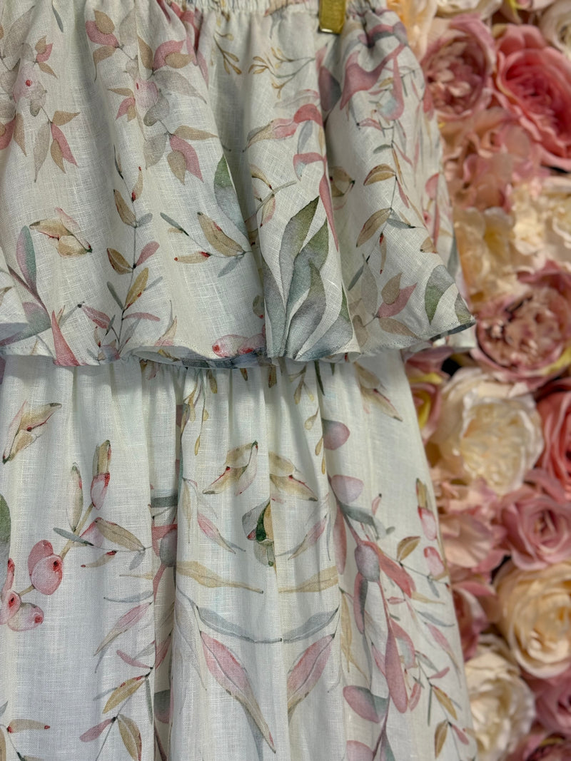 Dahlia Bianca Dress Cream Multi Sz. S/M