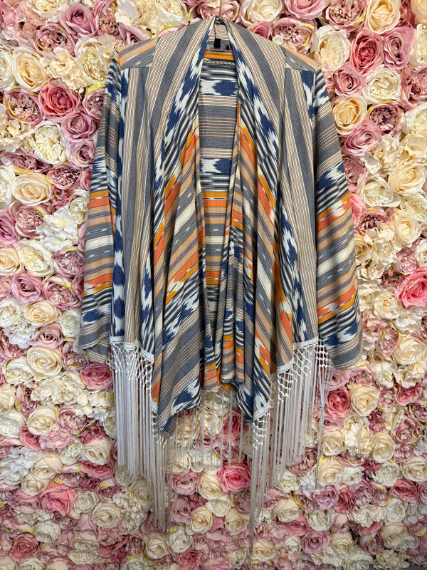 Sky Jacket with Fringes Multi Sz. S