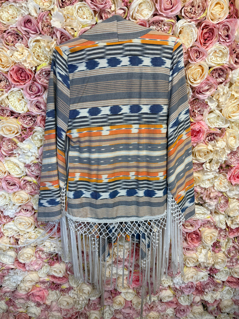 Sky Jacket with Fringes Multi Sz. S