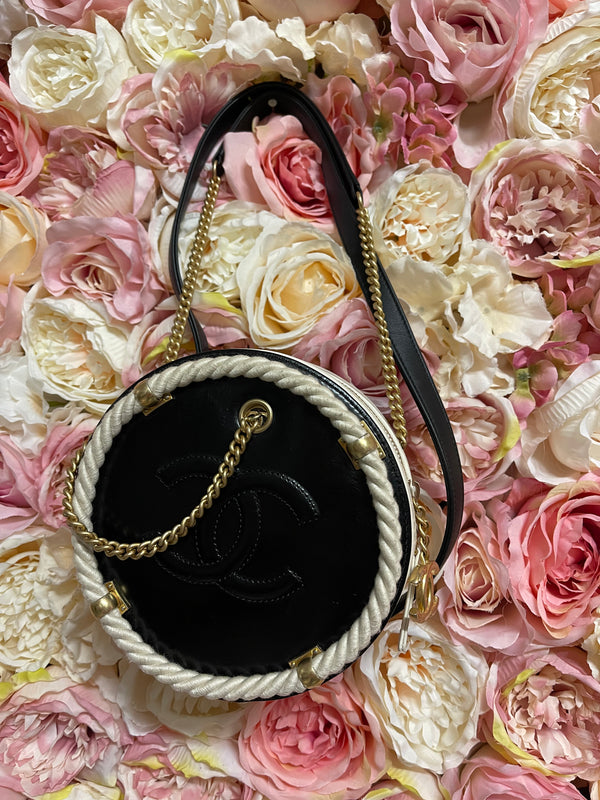 Chanel La Pausa Collection Sailor Bag Black White