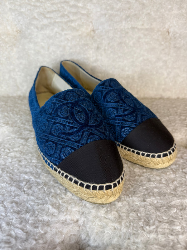 Chanel Espadrilles Velvet Roses