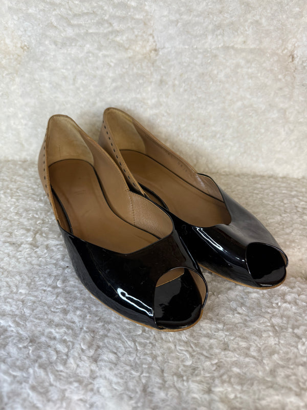 Bally Open patent leather Ballerinas