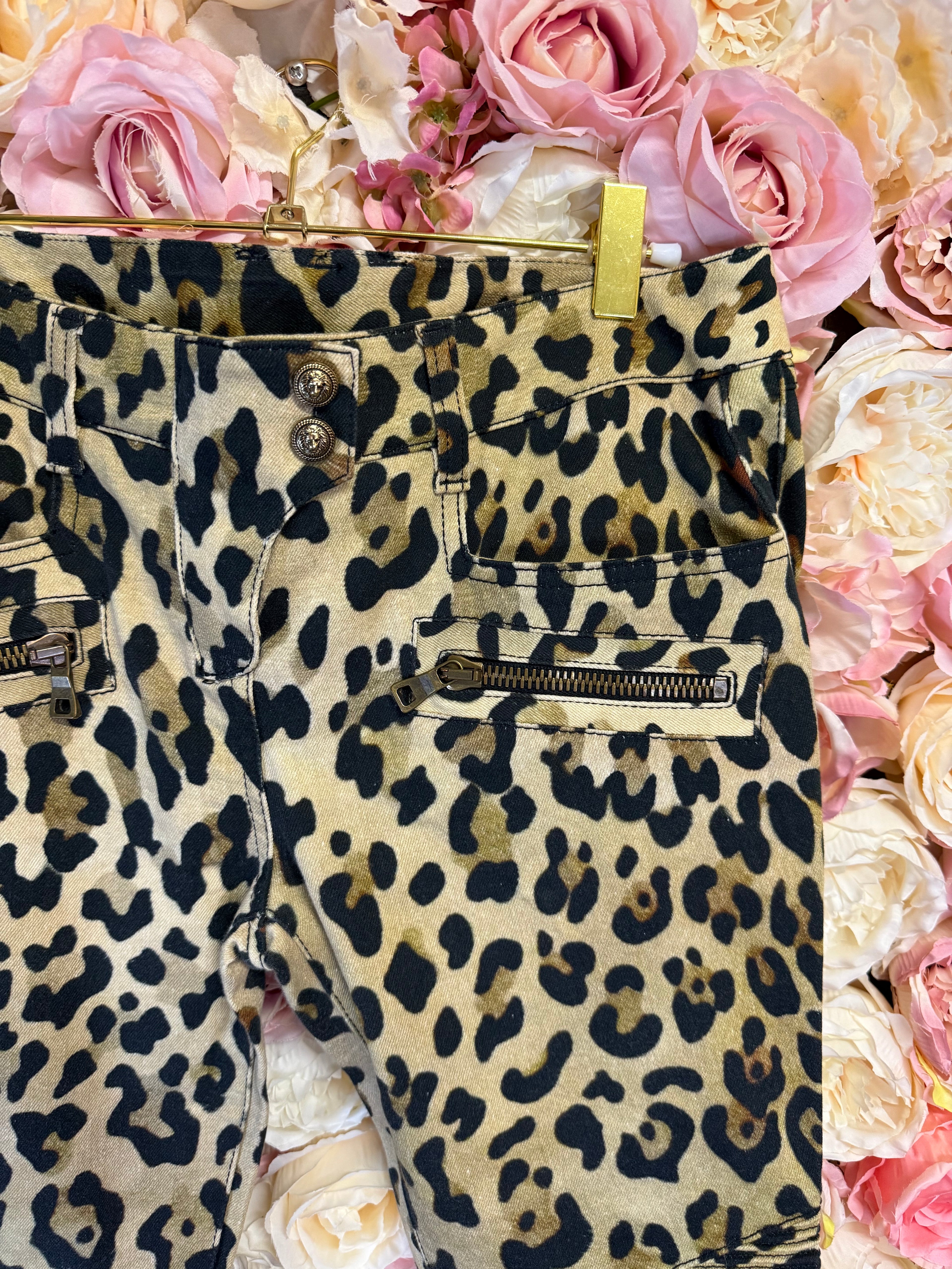 Balmain Jeans Leo Print