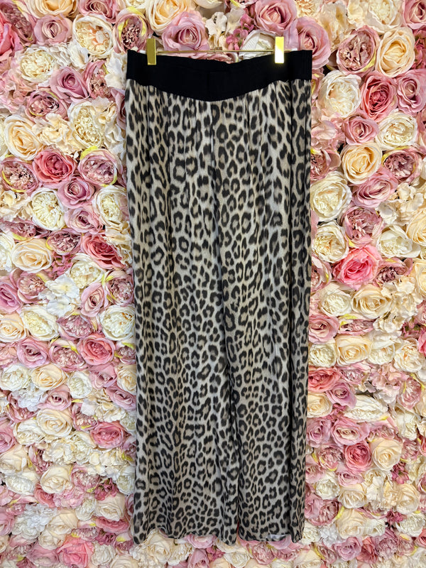 Twinset by Simona Barbieri Silk Pants Leoprint