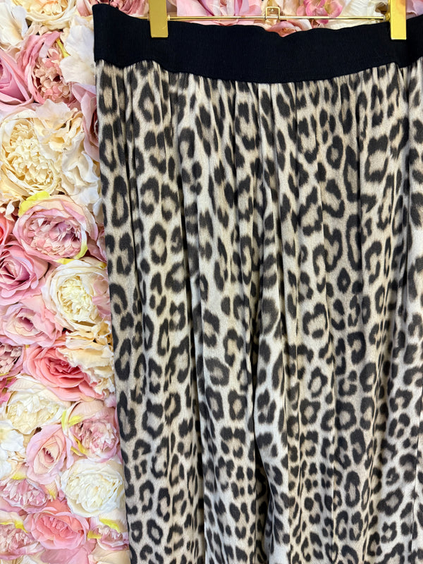 Twinset by Simona Barbieri Silk Pants Leoprint