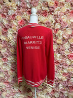 Chanel Cashmere Cardigan Pink White