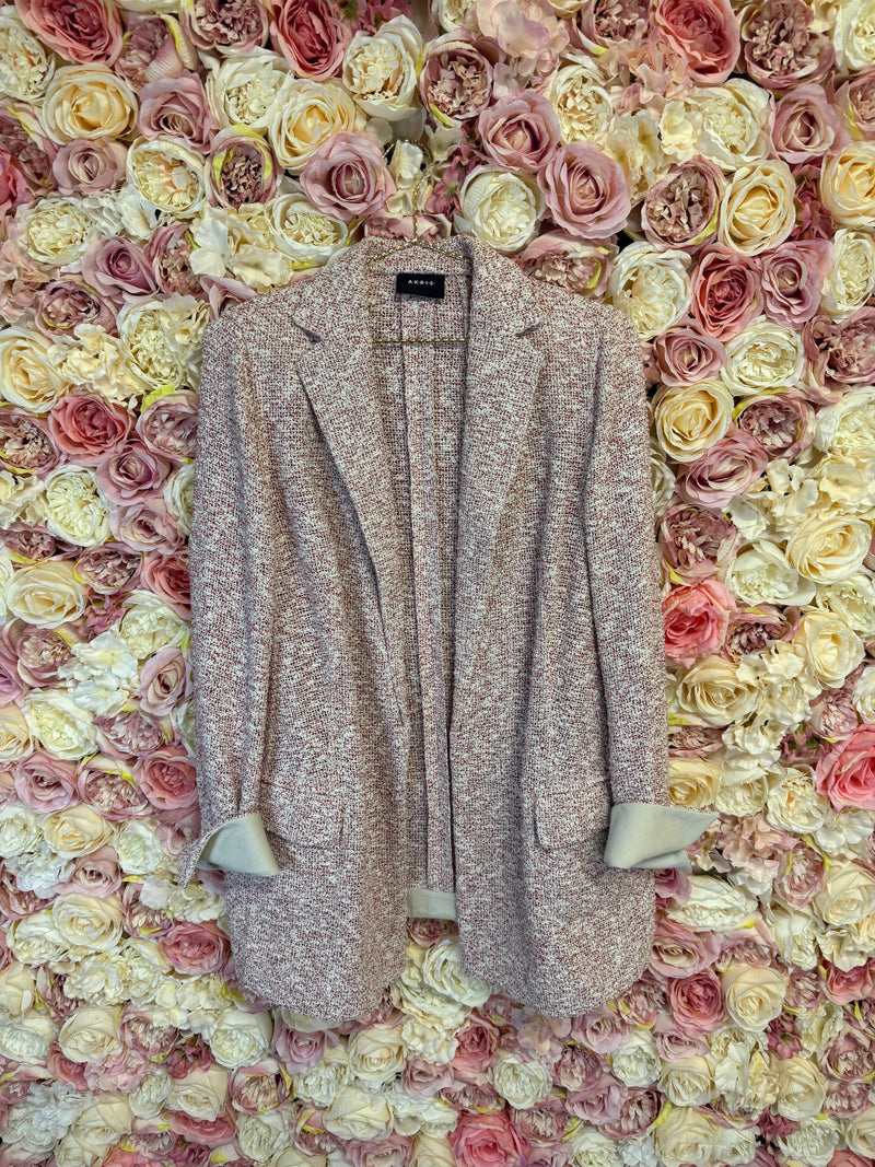 Akris Boucle Blazer White Red