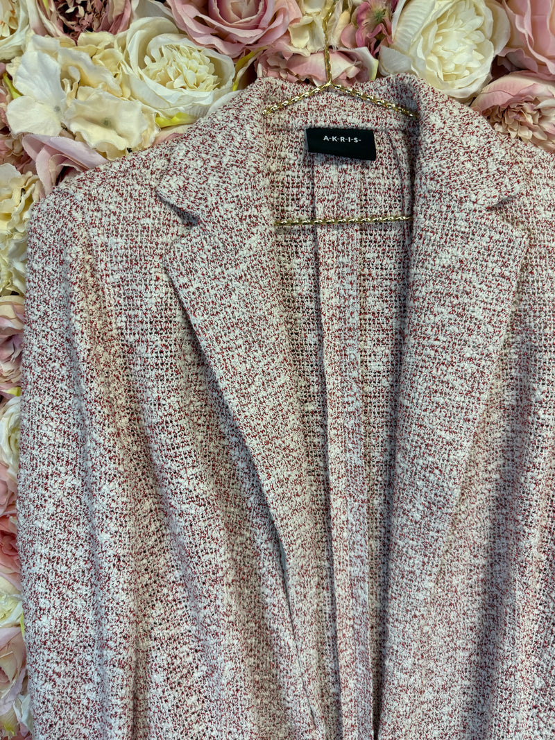 Akris Boucle Blazer White Red