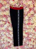 Miu Miu Cotton Sweatpants Logo Side Bands In Black,red,white Visit