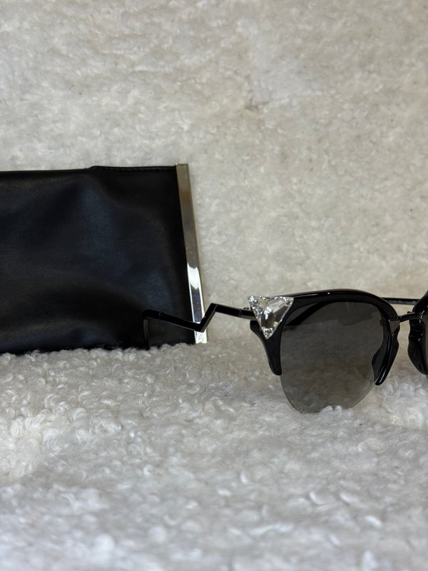 Fendi Sunglasses Iridia Cateye Black