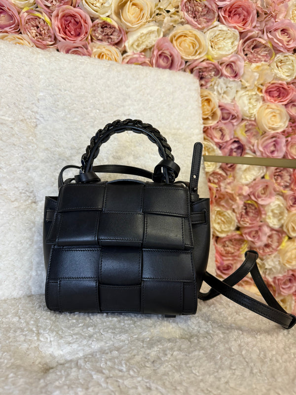 Elena Ghisellini Leather Bag Mini Black