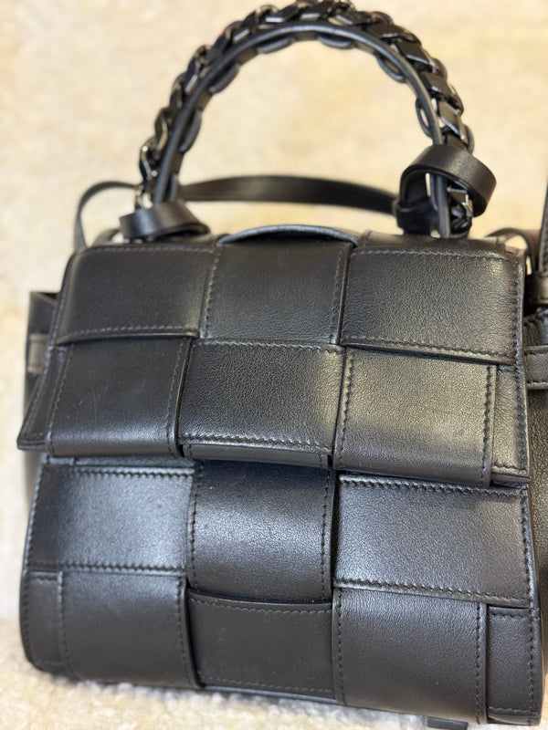Elena Ghisellini Leather Bag Mini Black