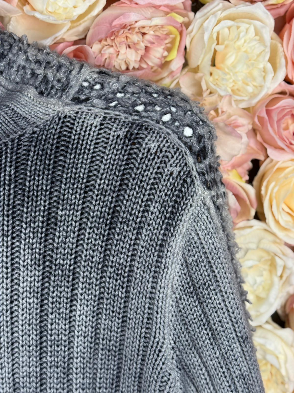 Avant Toi Turtle Neck Sweater Cashmere Mix Grey Sz. S