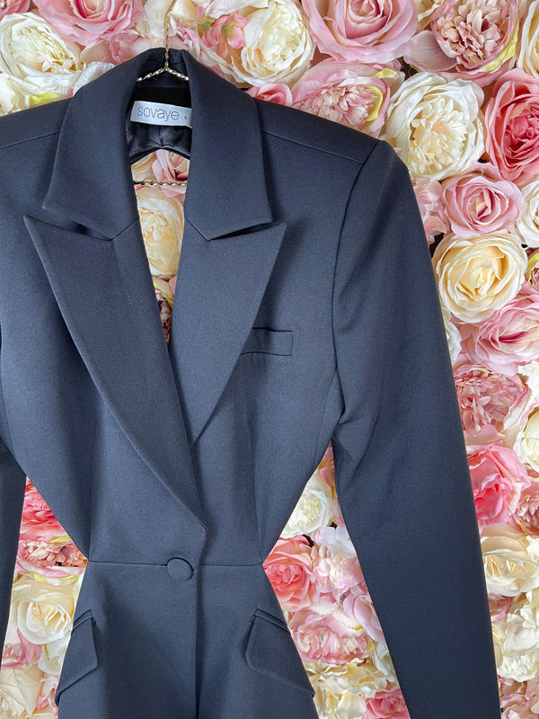 Sovaye Blazer Open in the Back Black Sz. S