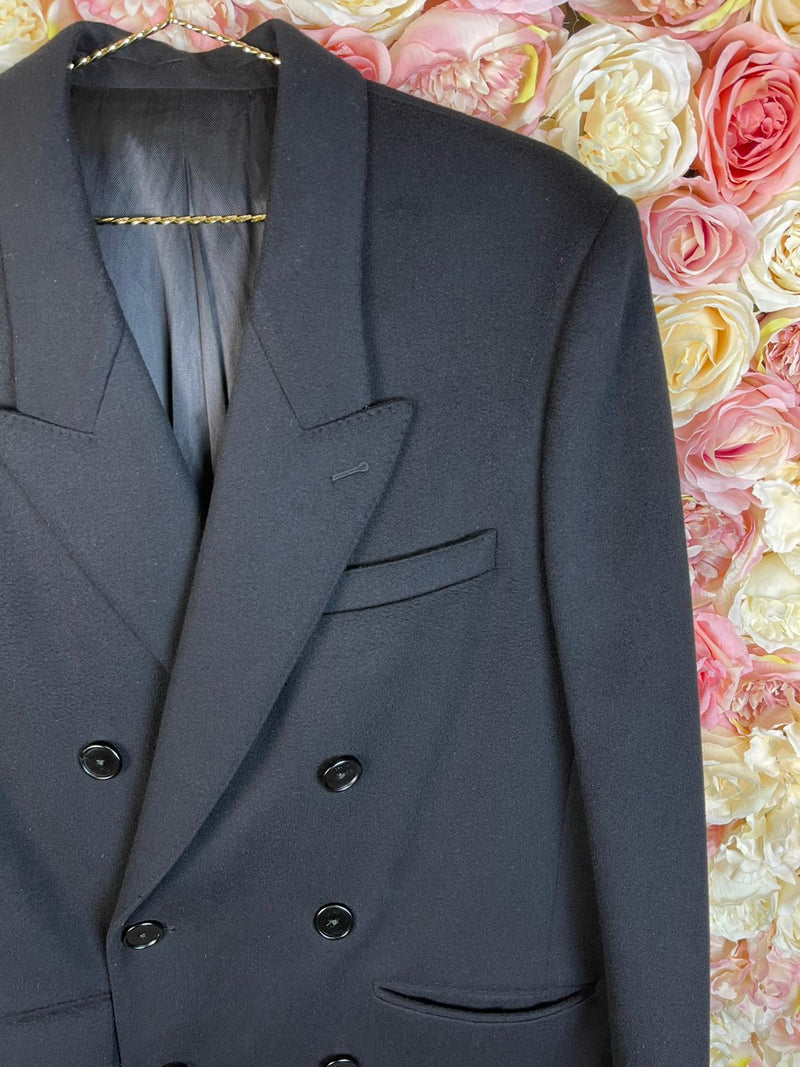 Celine Classic Wool Coat Black Sz. 38 DE