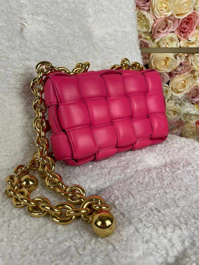 Bottega Veneta Chain Cassette Bag Pink