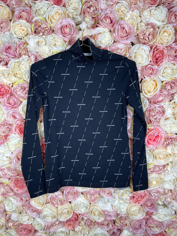 Balenciaga 2020 Top Black White Sz. S