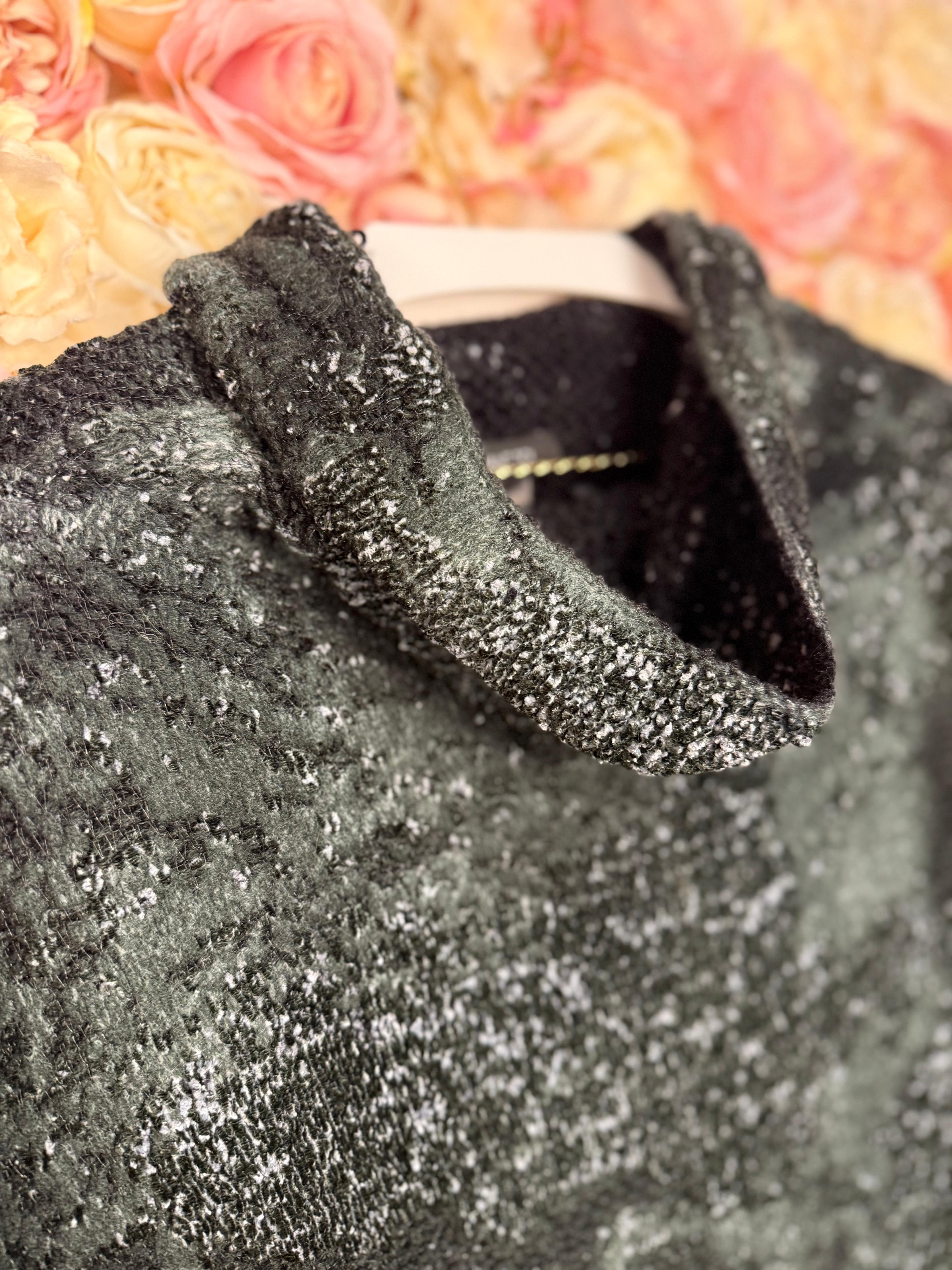 Avant Toi Turtle Neck Sweater Silk Mix Green Sz. S
