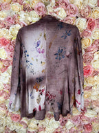 Avant Toi Linen Cotton Thin Blazer Aubergine Multi Sz. L