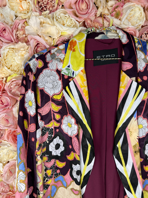 Etro Silk Blazer Jacket Multicolour