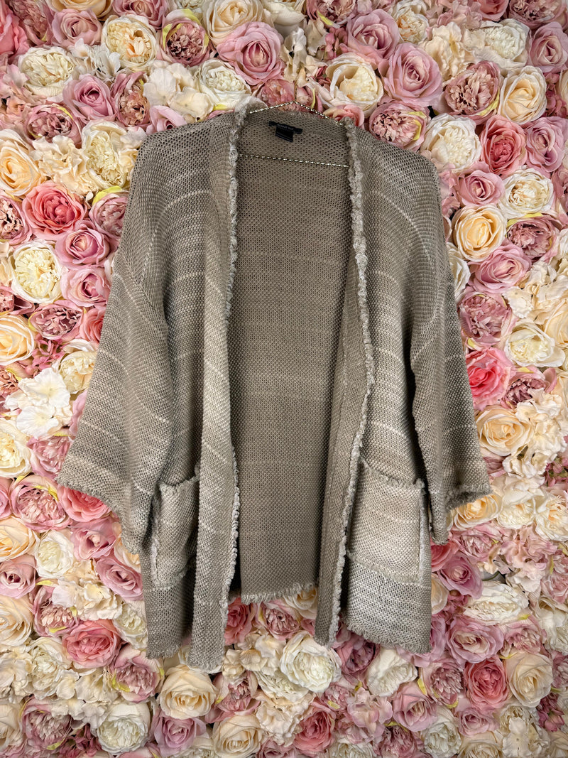 Avant Toi Cotton Cardigan Taupe