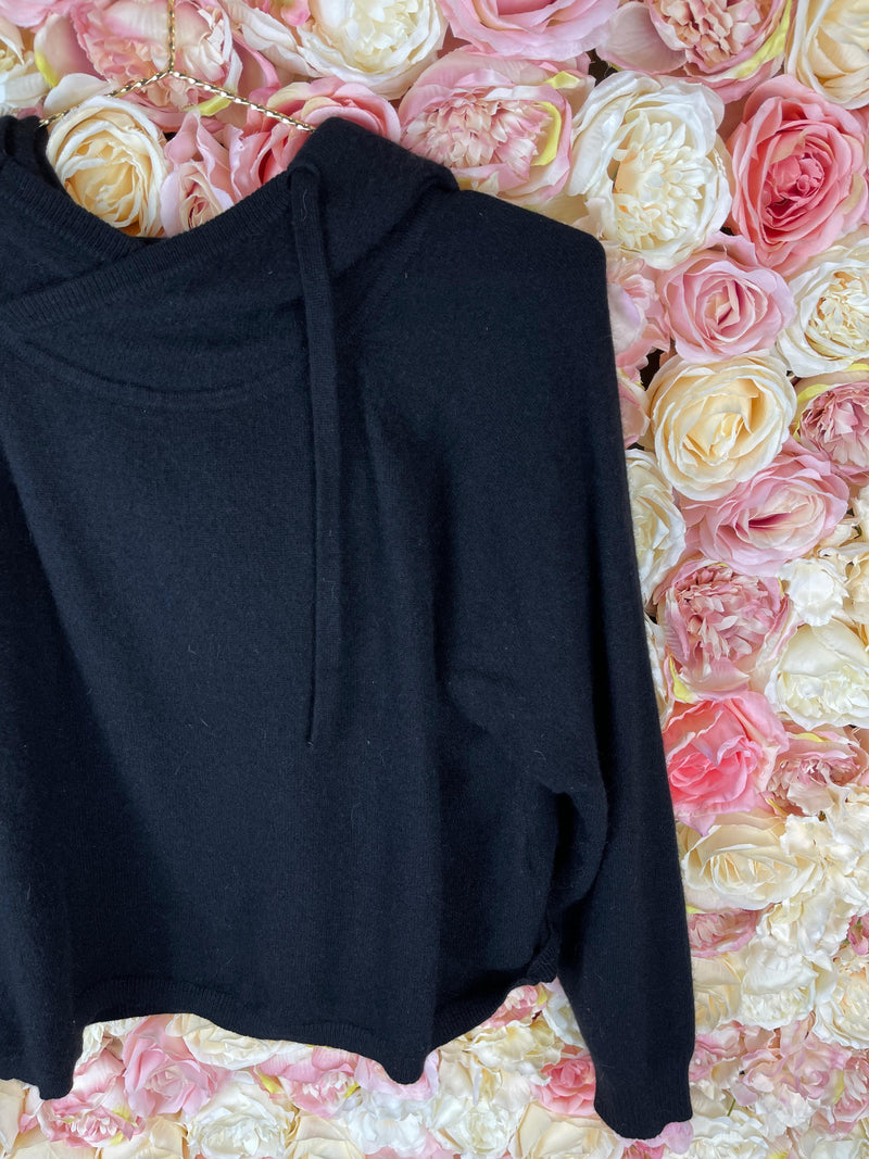 Monrow Cashmere Sweater Grey & Black Sz. S