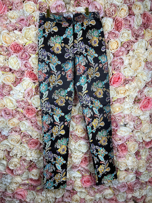 LEEU Pants Black Multi Sz. M