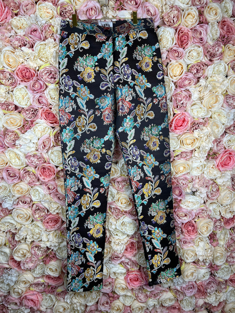 LEEU Pants Black Multi Sz. M