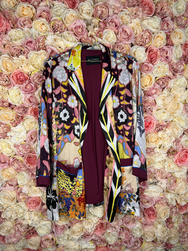 Etro Silk Blazer Jacket Multicolour