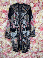 Johnny Was Kimono Black Multi Sz. L