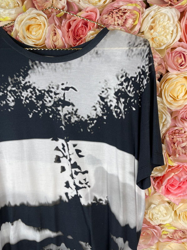 Mary Katrantzou T-Shirt Black White Sz. M